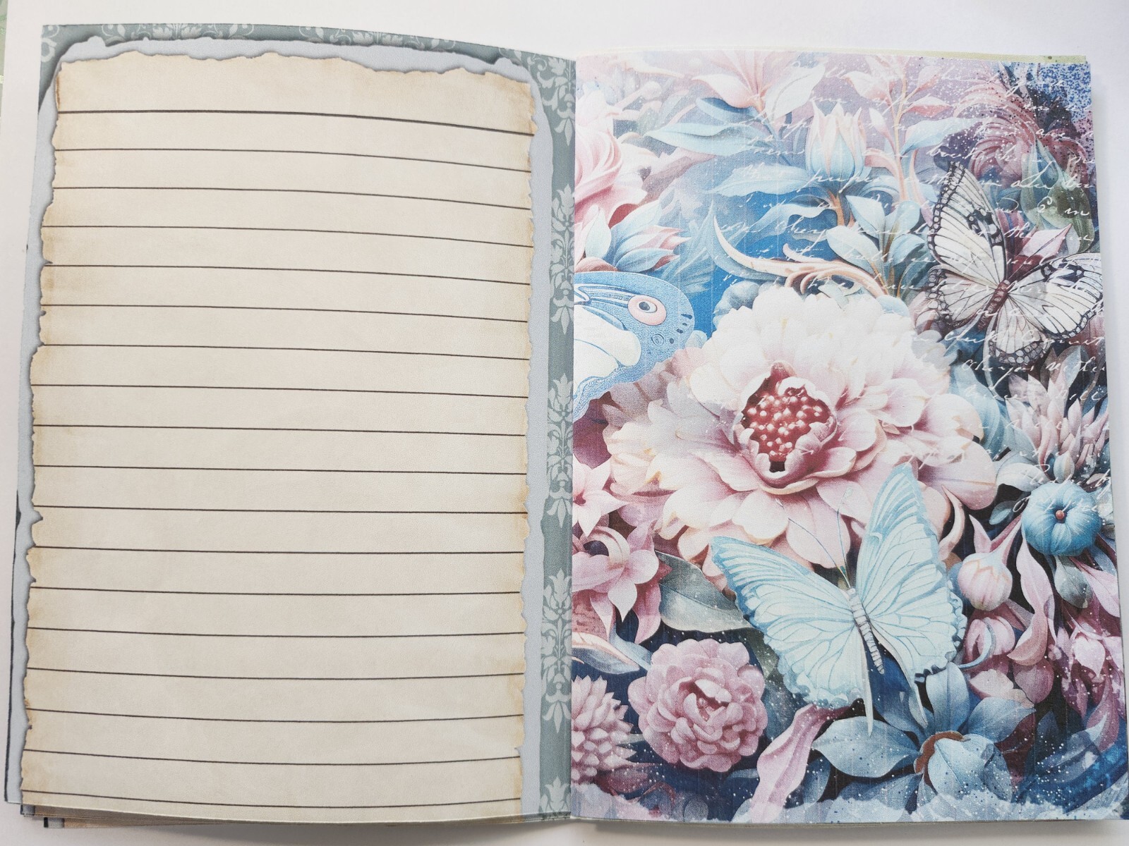 Junk Journal Booklet “BEAUTIFUL BUTTERFLIES” HANDMADE Cards, Pockets, Ephemera