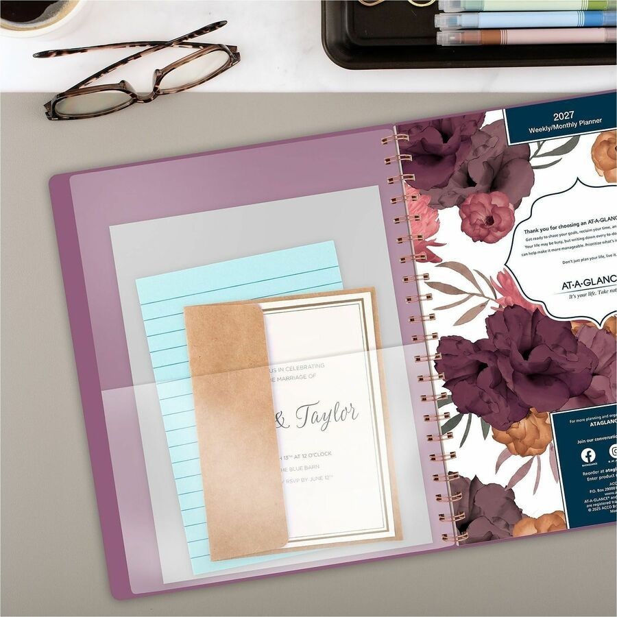 ACCO Brands Corporation At-A-Glance Dark Romance Weekly Monthly Planner, Large,
