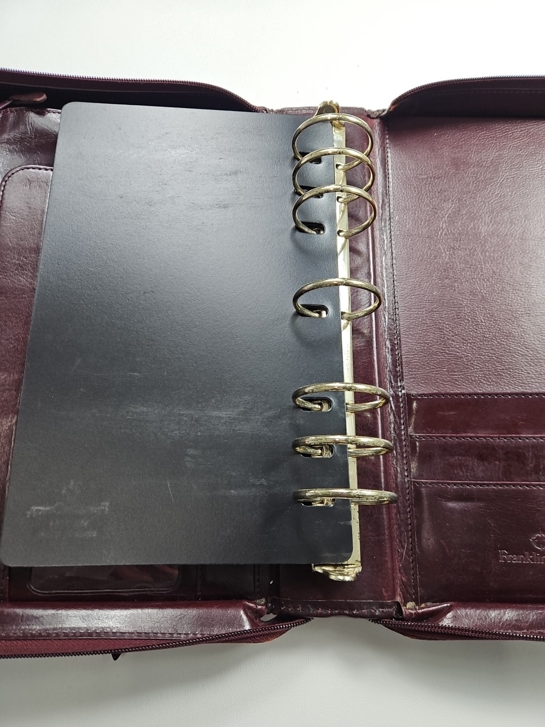 Vtg Franklin Covey 7 Ring Binder Planner Organizer Handles Zip Tote Strap