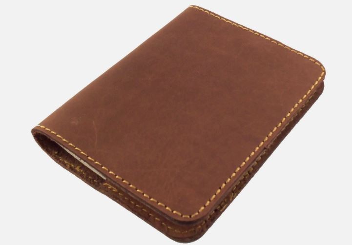 Pocket Notebook Leather Refillable Mini Composition Book Cover with Pencil case