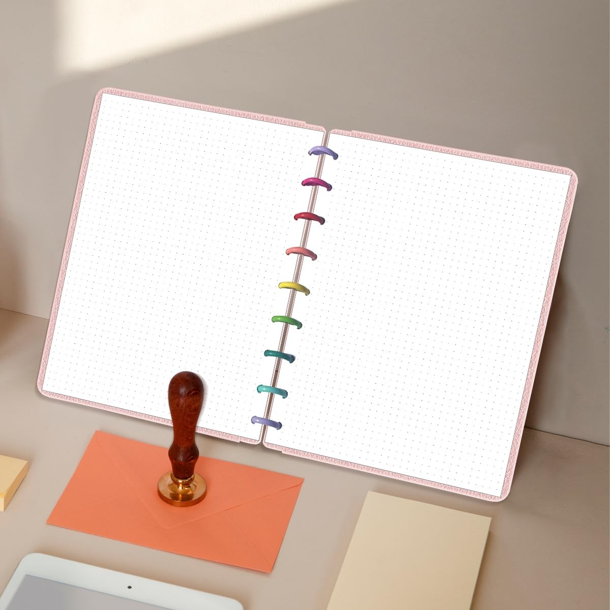 Yaridar 200 Sheets 9-Disc Discbound Dotted Grid Refill Paper Classic Size