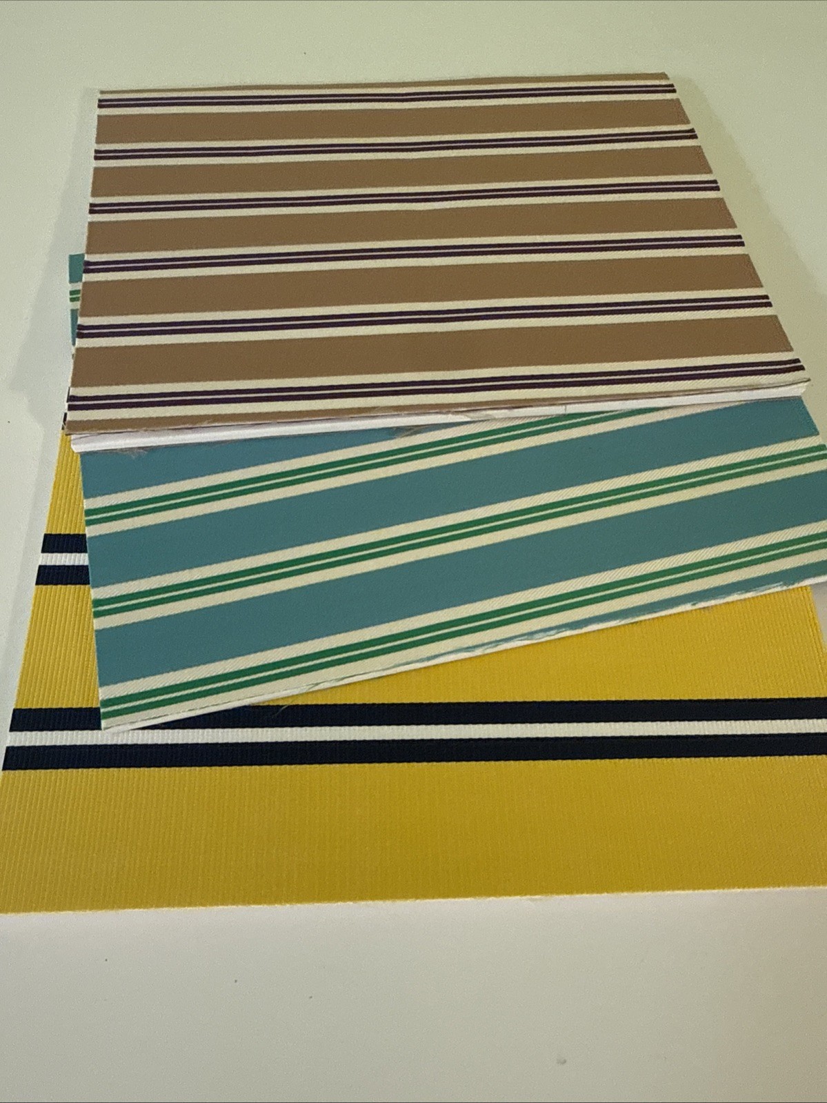 Dedar Milano Fabric Covered Notebooks Acid Yellow Purple Terracotta Mare Capri