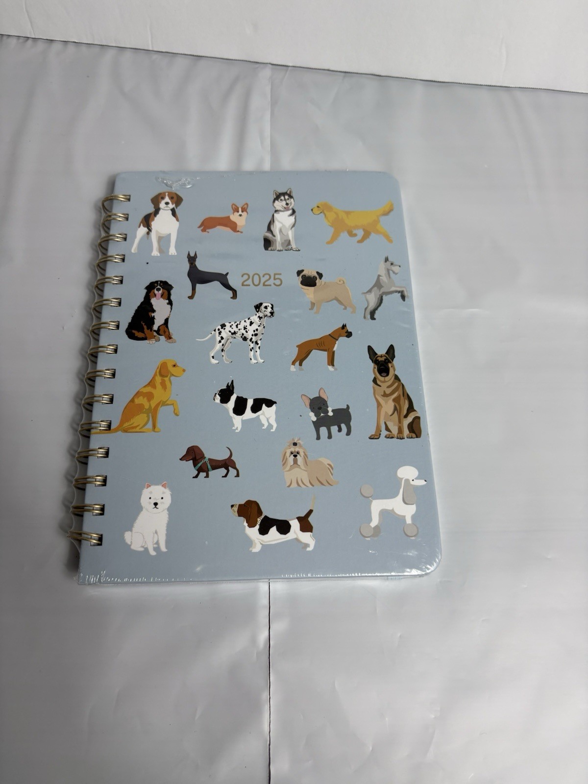 2025 Weekly & Monthly Planner with Tabs, 6.5″ x 8.5″, Hardcover, Cute Dogs