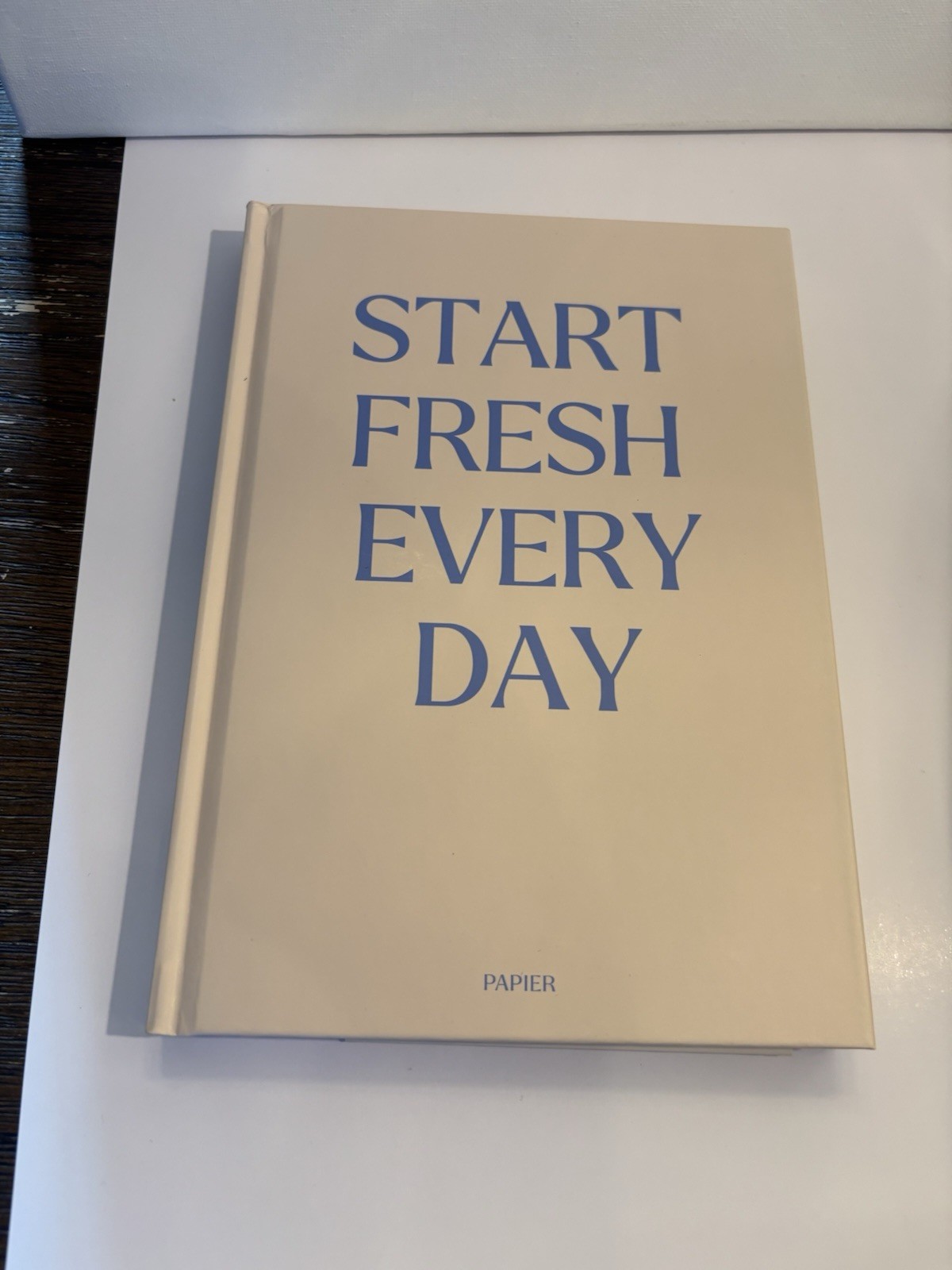 NEW ~ Blue & Cream Papier “Start Fresh Everyday” 16 Week Productivity Planner