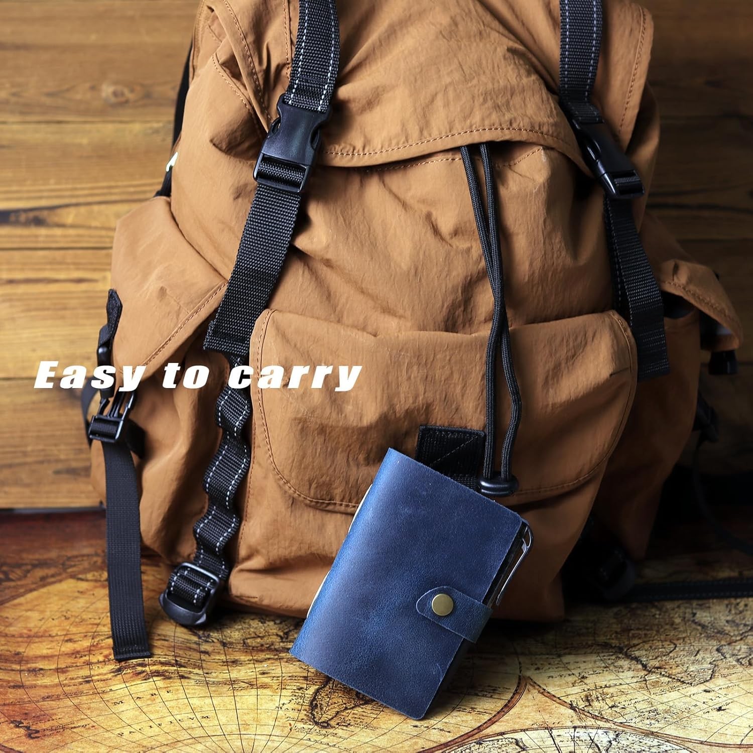 Pocket Notebook with Pen,Genuine Leather Journal Mini Notebook Small Unlined