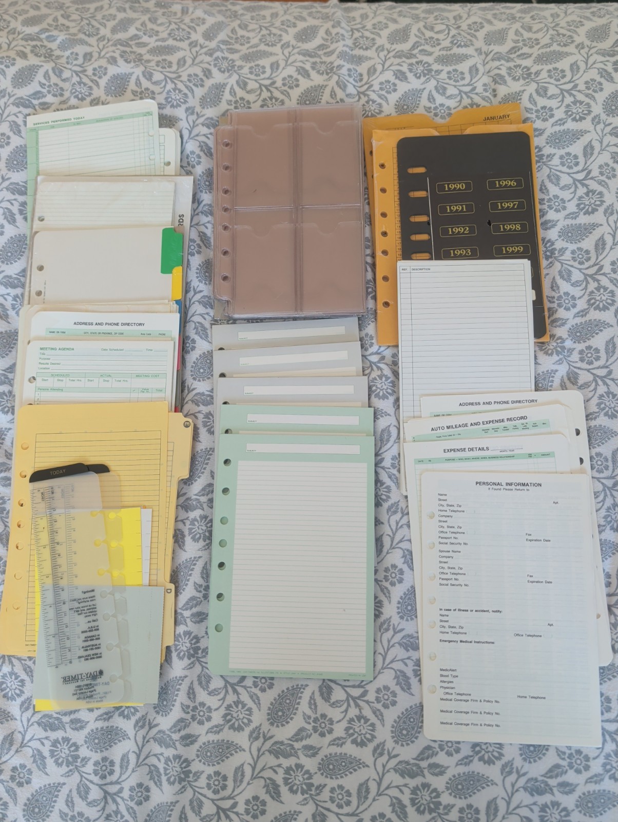 Day-Timer Organizer-Assortment Extra Pages-Spiral Pocket Size Planner Refill