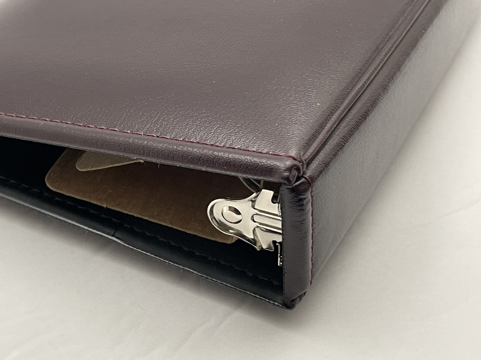 AMB Vinyl Open Burgundy Binder Planner Ring 7.5 x 5.5 inch Made in USA