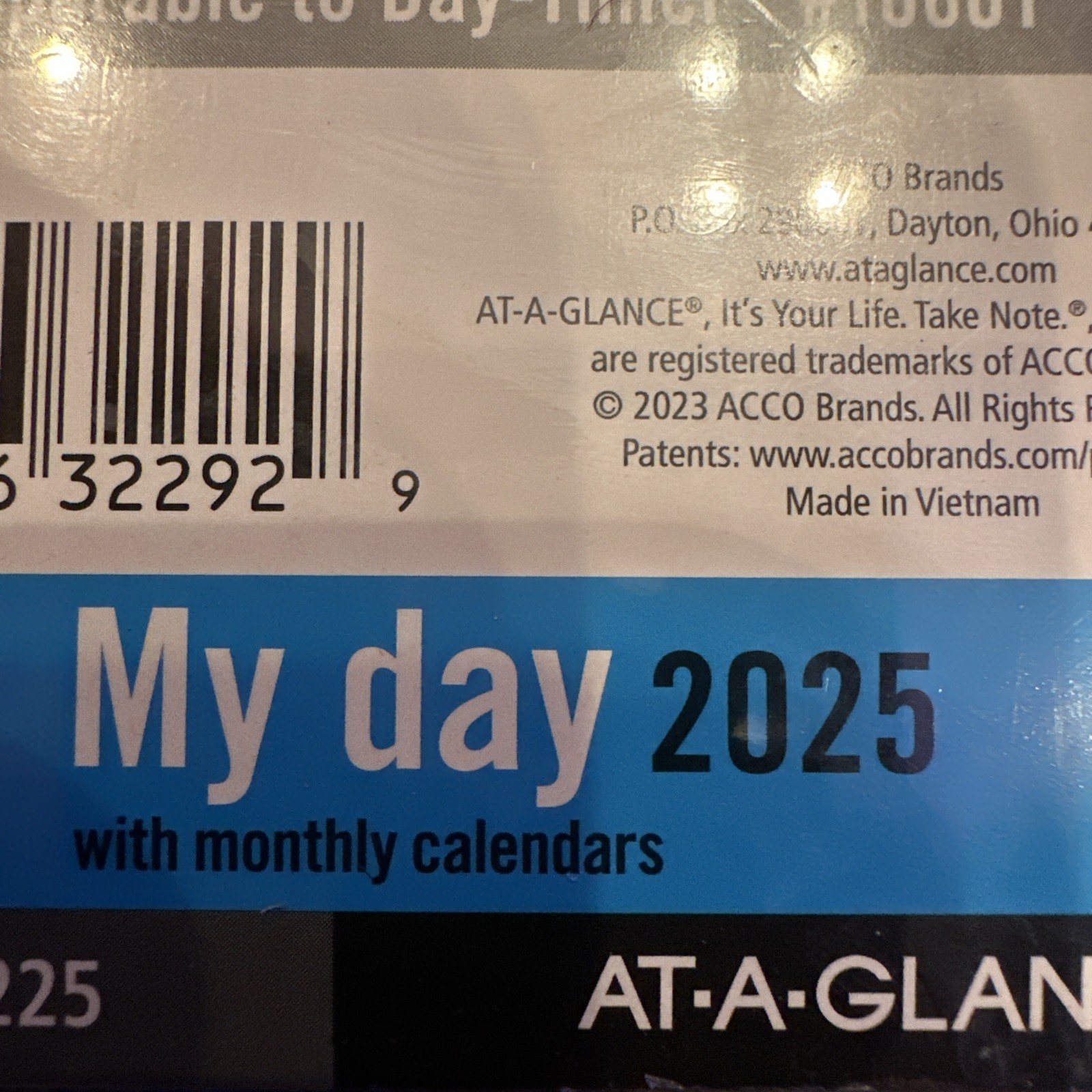 2025 Daily Planner My Day Refill AT-A-GLANCE Size 3 White Tabs 471-225