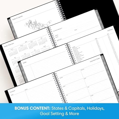 Weekly Monthly Academic Year Planner July 2026 June 2027 8.5×11 Flexible Cover