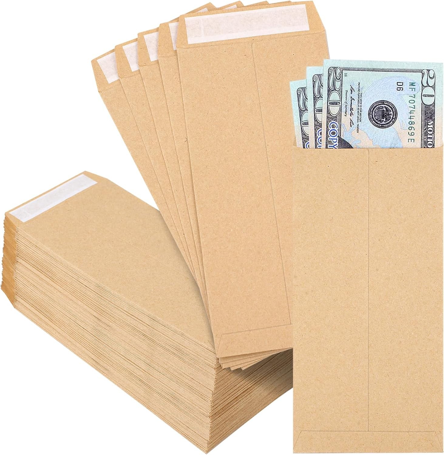 Money Envelopes for Cash 120 Pack 6.5 X 3.5 Cash Envelopes 100 Envelopes