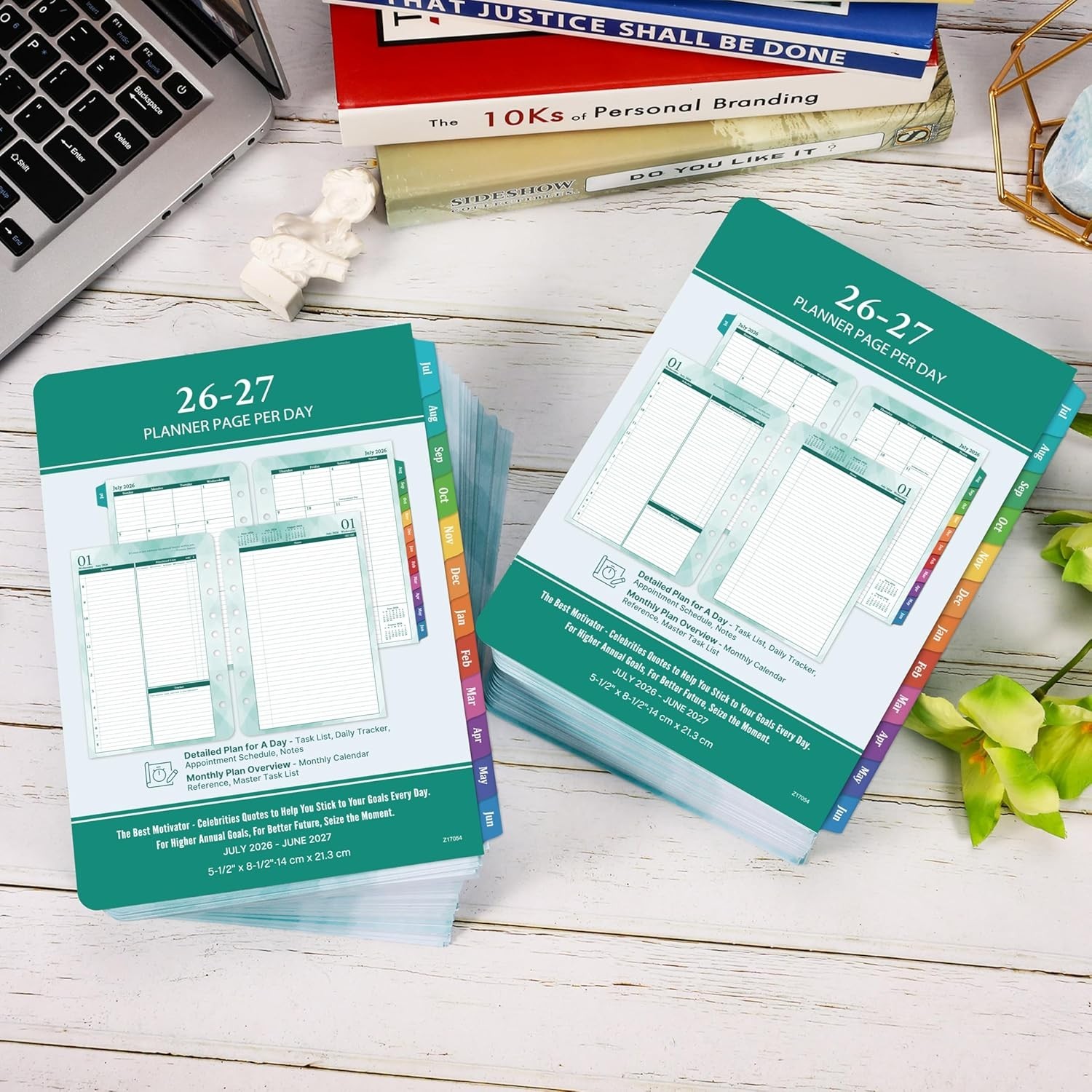 2026-2027 Planner Refills – Jul.2026 – Jun.2027, Two Pages Per Day Daily ＆ Mo…