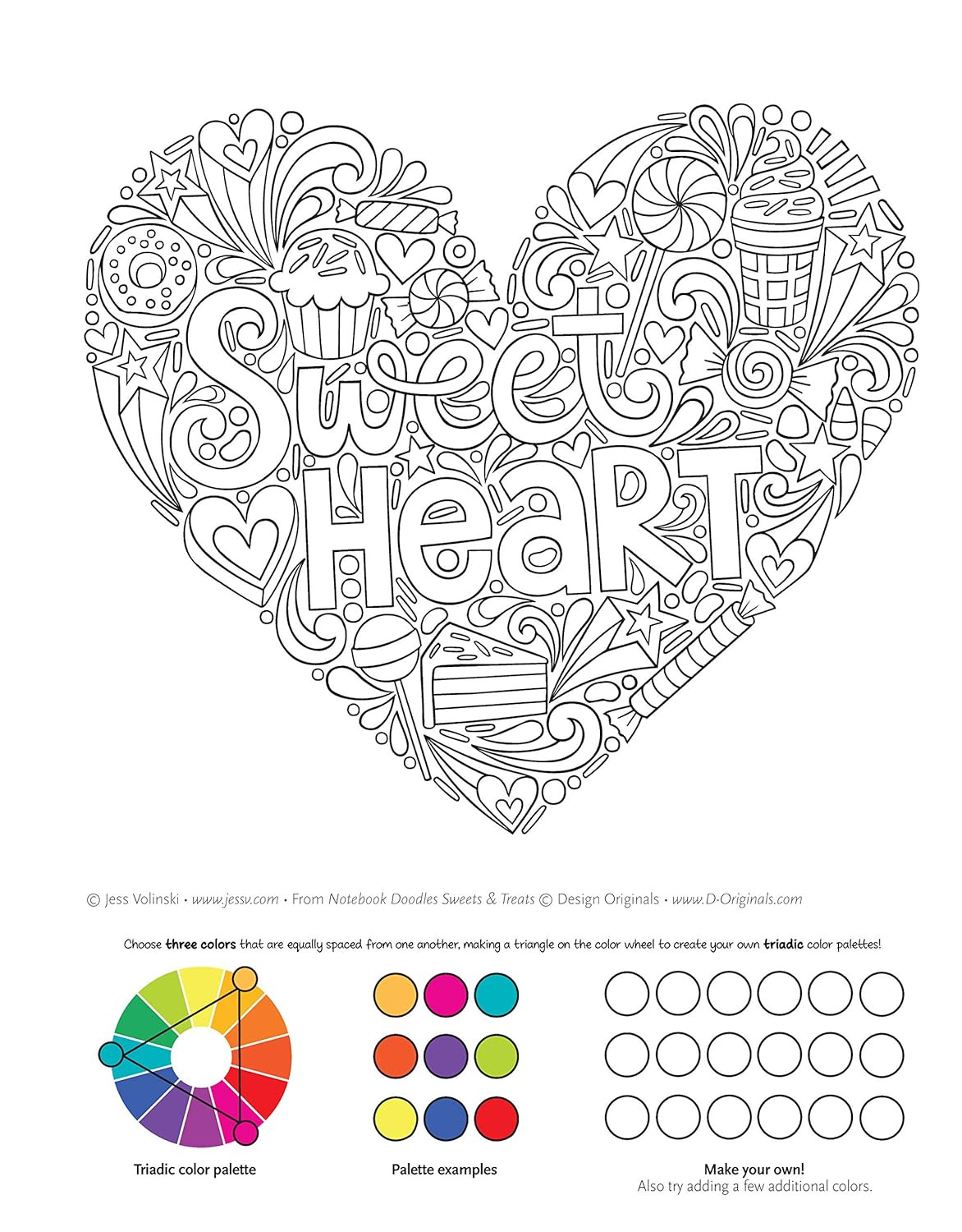 Notebook Doodles Sweets & Treats: Coloring & Activity Book (Design Originals) 32
