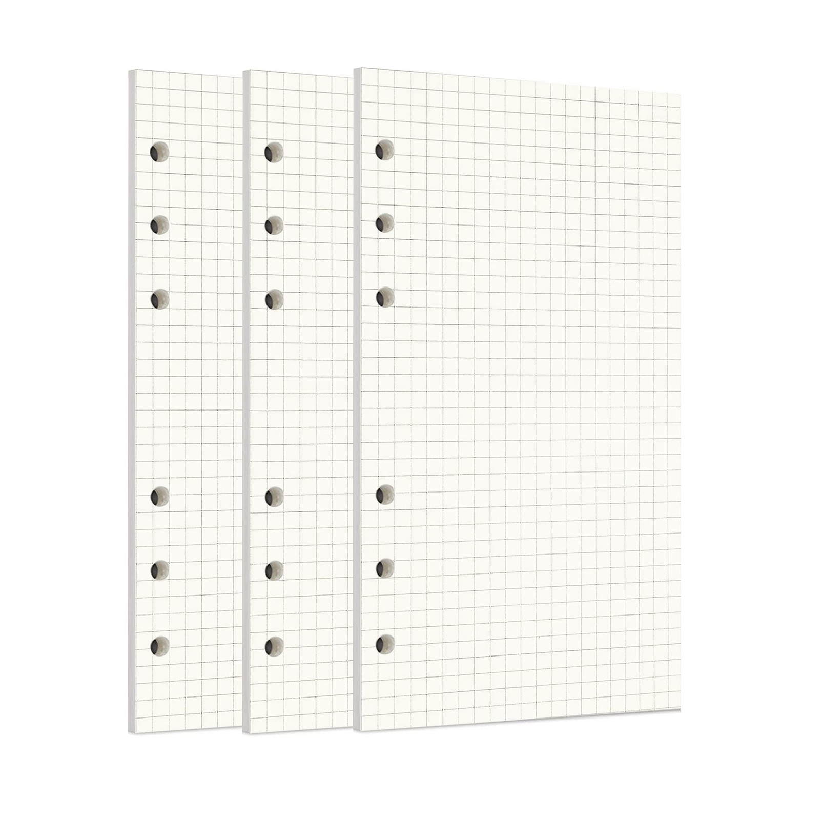 Zelten 3 Pack A6 135 Sheets/270 Pages Squared Loose Leaf A6/6 Hole,