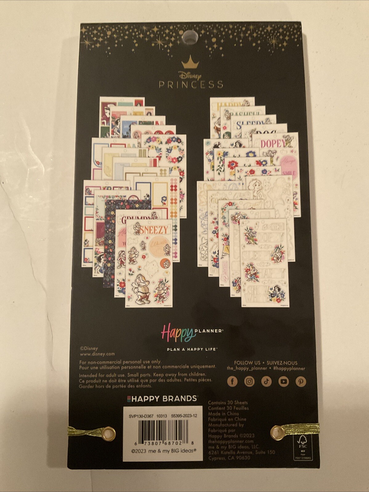 NEW! Happy Planner Disney SNOW WHITE & 7 DWARVES 532 Pcs FAST FREE ship! NICE!