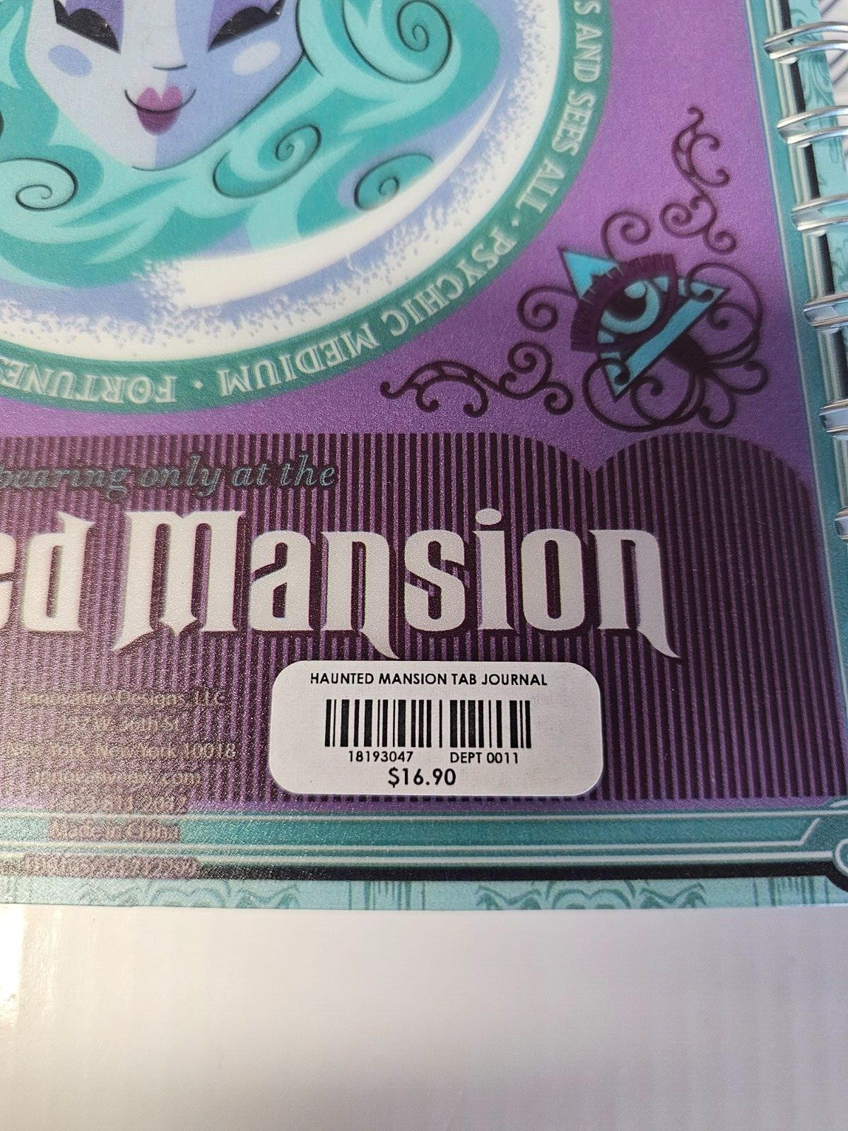 Disney The Haunted Mansion Foolish Mortals 6 Tab Spiral Journal 144 Lined Pages