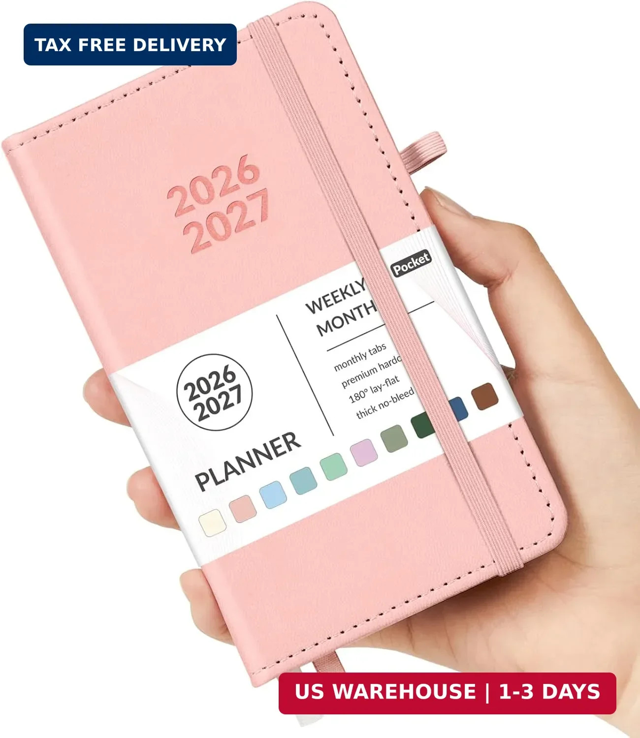 Forvencer Pocket Planner 2026-2027, Weekly Monthly Planners for Purse, 3.5″ x 6″