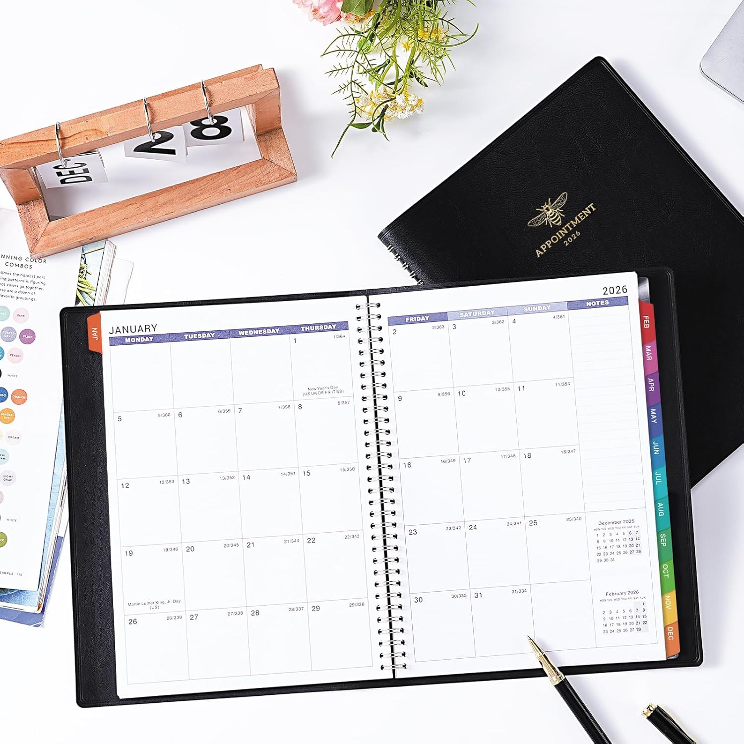 Appointment Planner 2026 from Jan. 2026 – Dec. 2026 9″ x 11″, Daily/Hourly Plann