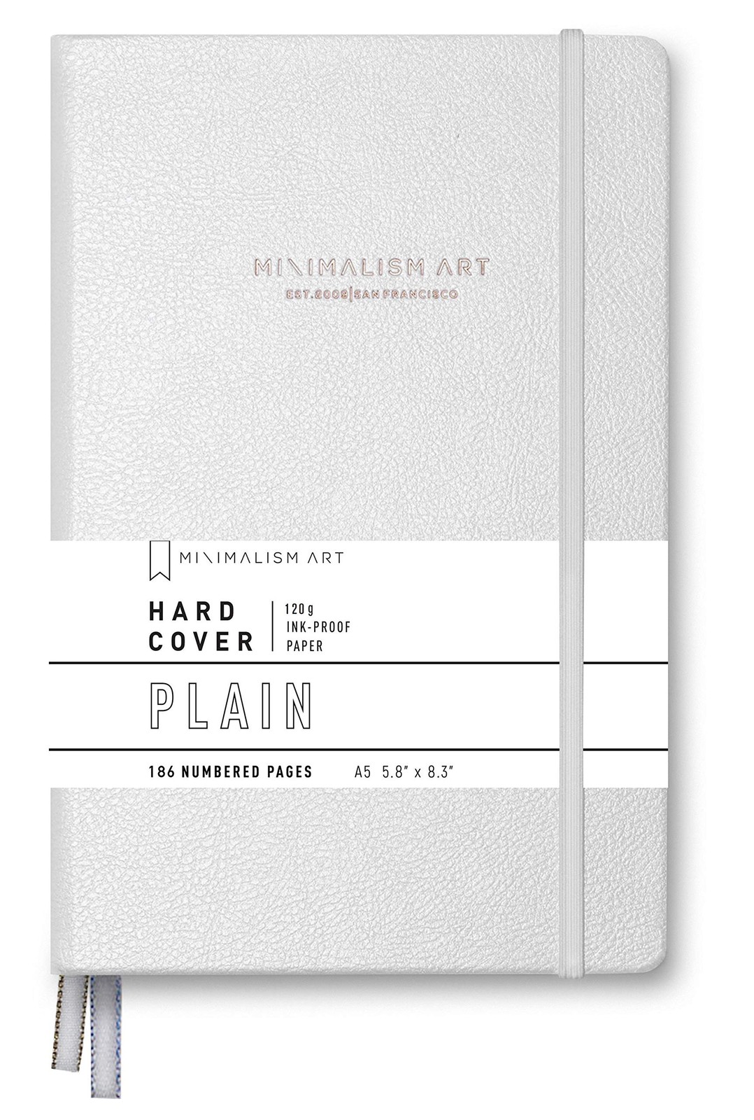 , Premium Hard Cover Notebook Journal, Medium Size, A5 5.8″ x 8.3″, 186 Numbe…