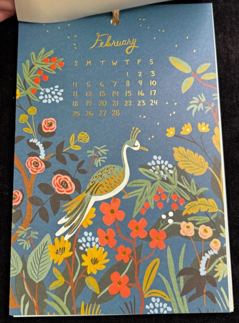 Rifle Paper Co. “Midnight Menagerie” 2018 Small Hanging Calendar – Art To Frame
