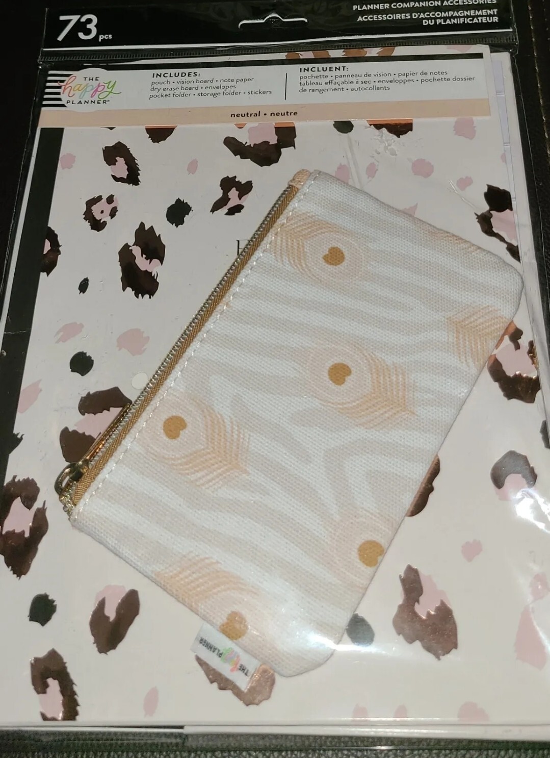 Neutral Leopard Peacock Animal Classic Planner Companion Accessories 73 Pcs