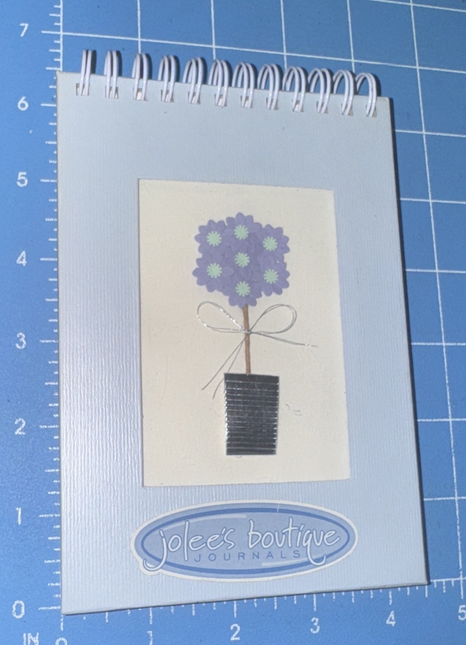 RARE Spiral Notebook Jolee’s Boutique Journals Purple Tree Embellishment 35 Pgs