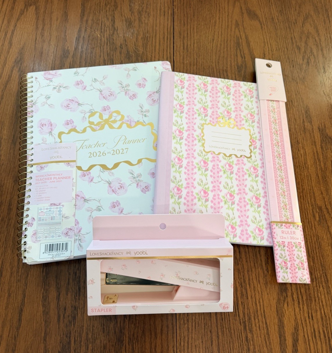 Love Shack Fancy x Target 2026-2027 Teacher Planner + Stapler + Ruler + Notebook