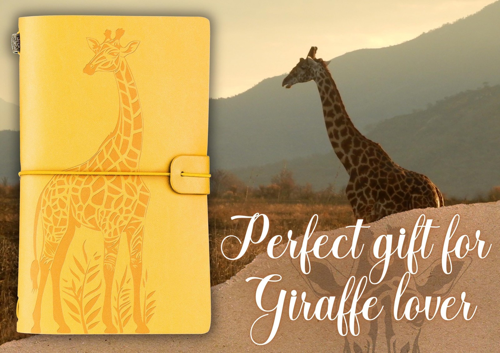 InnoBeta Giraffe Gifts Journal for Lover – 7.8″x5″ 7.8”x 5”, Yellow