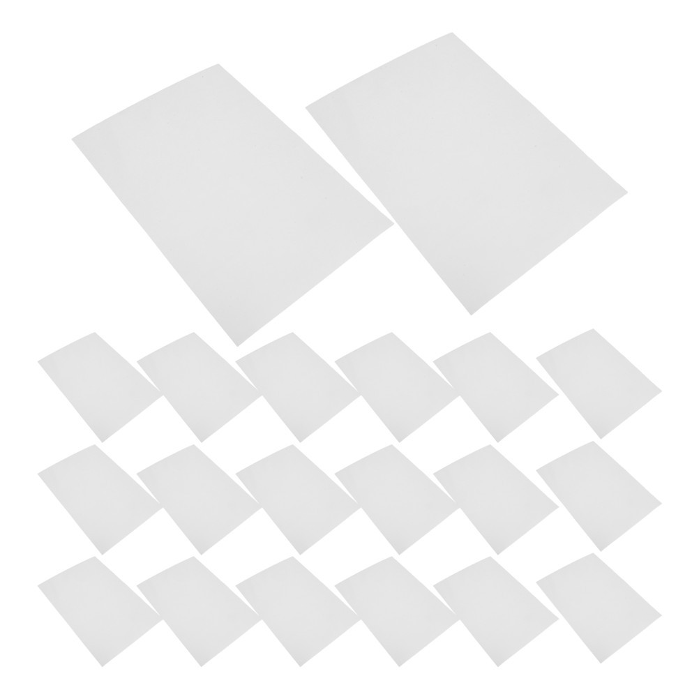100Pcs Blank White Sticker Album Inserts with Smooth Writing and Reusable Pages