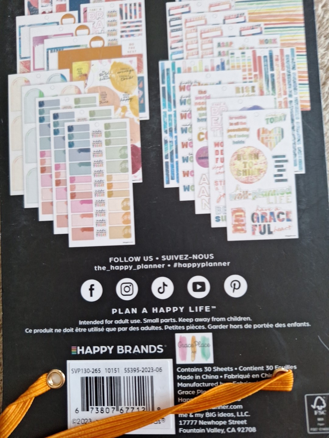 Happy PlannerValue Pack Planner Stickers Effortless Grace 772 pcs NewNew