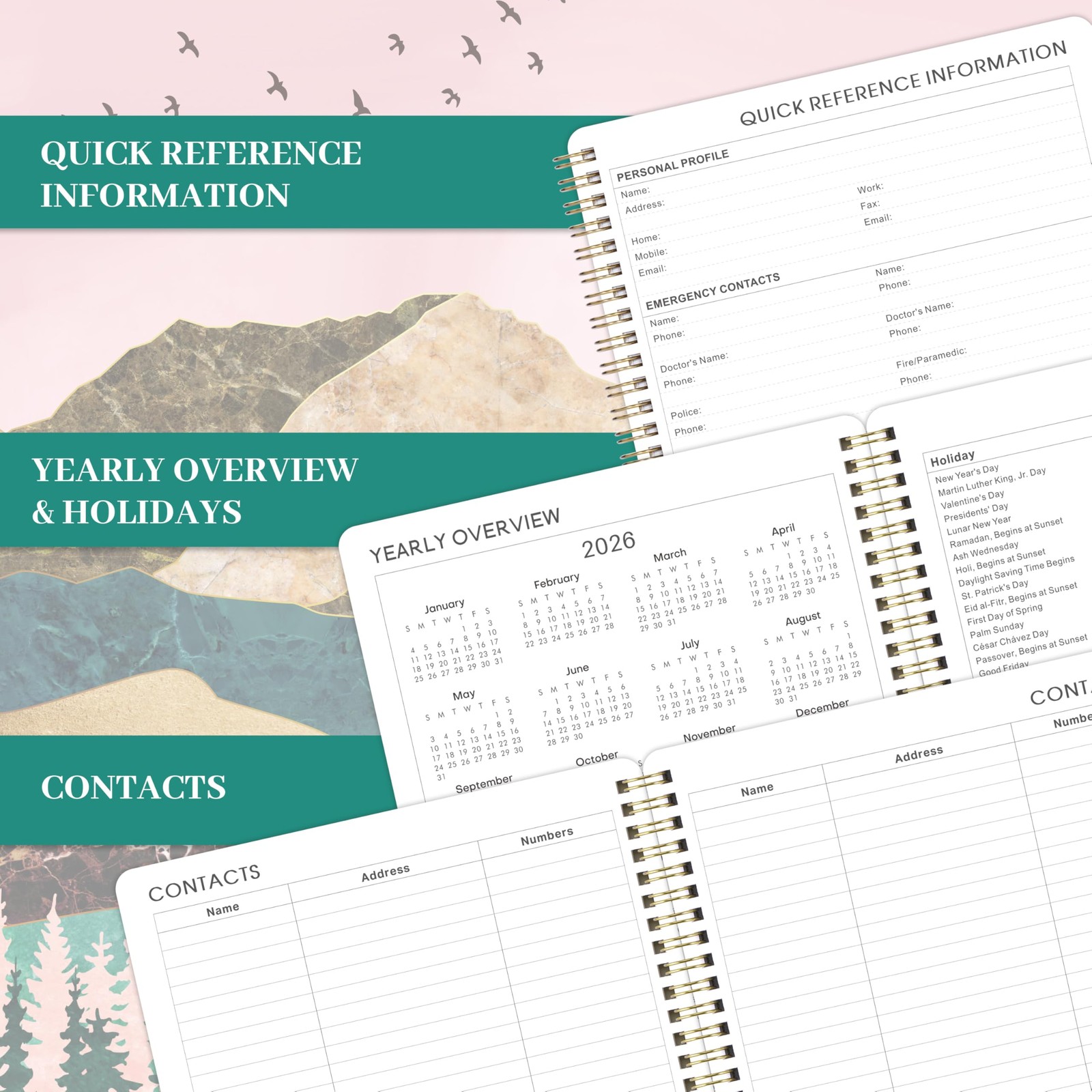2026 Planner – Planner 2026 Weekly and Monthly, January – December, 8 x 10