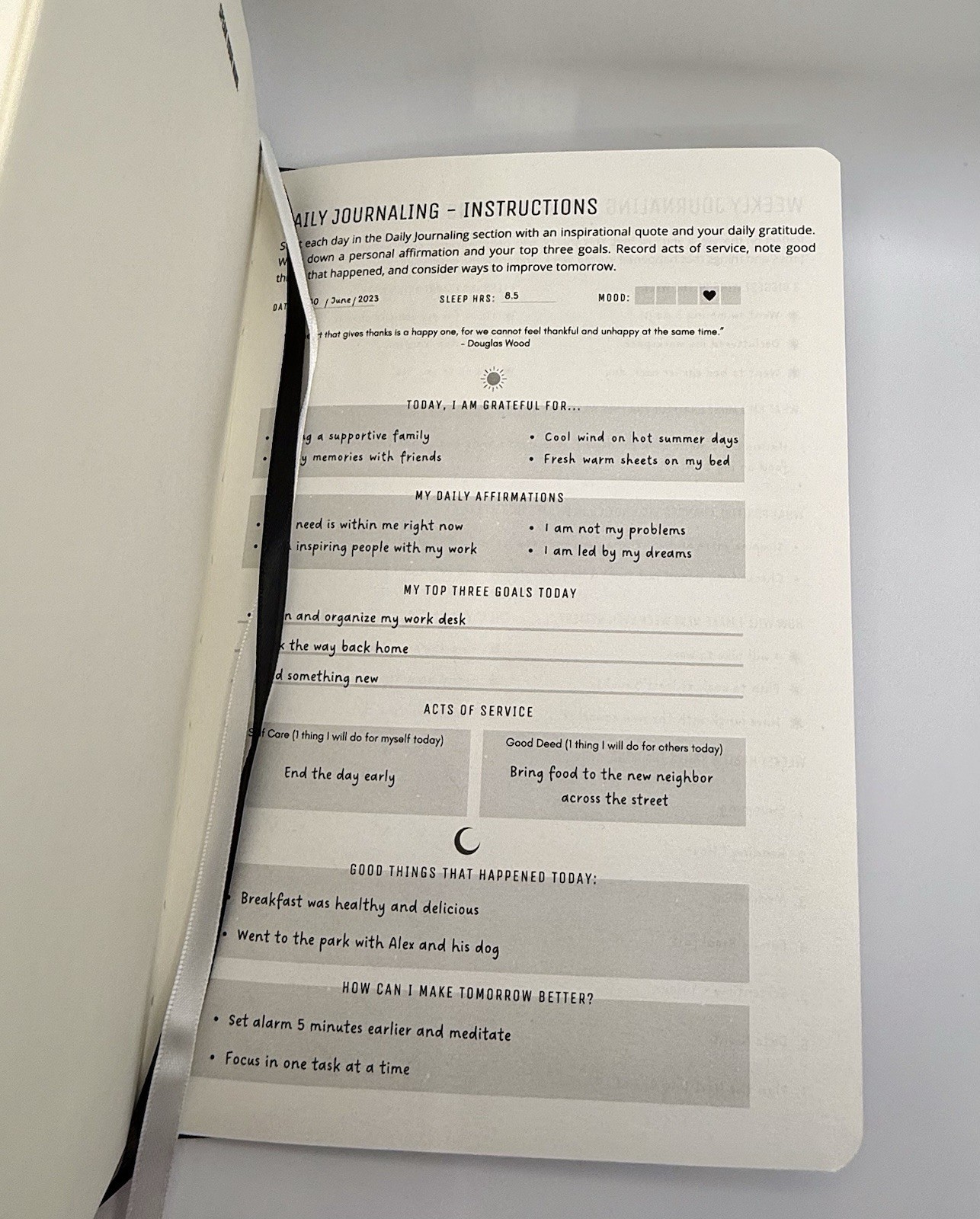 Productivity Store Gratitude Journal – Document Self Care and Reflection Journey