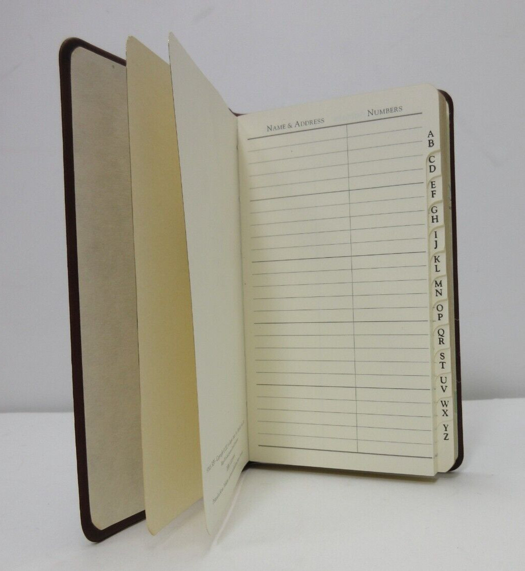 Address Book 3×5″ Pocket Size Leather Soft Cover Graphic Image CLAY List$40