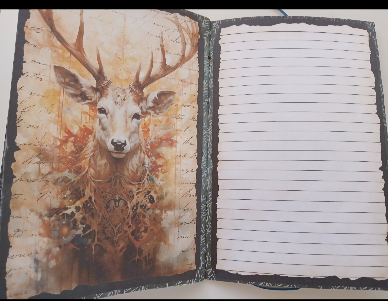 Junk Journal Booklet “IMBOLC” Handmade Gaelic Festival Spring 5.5″x8.5″ 40pg