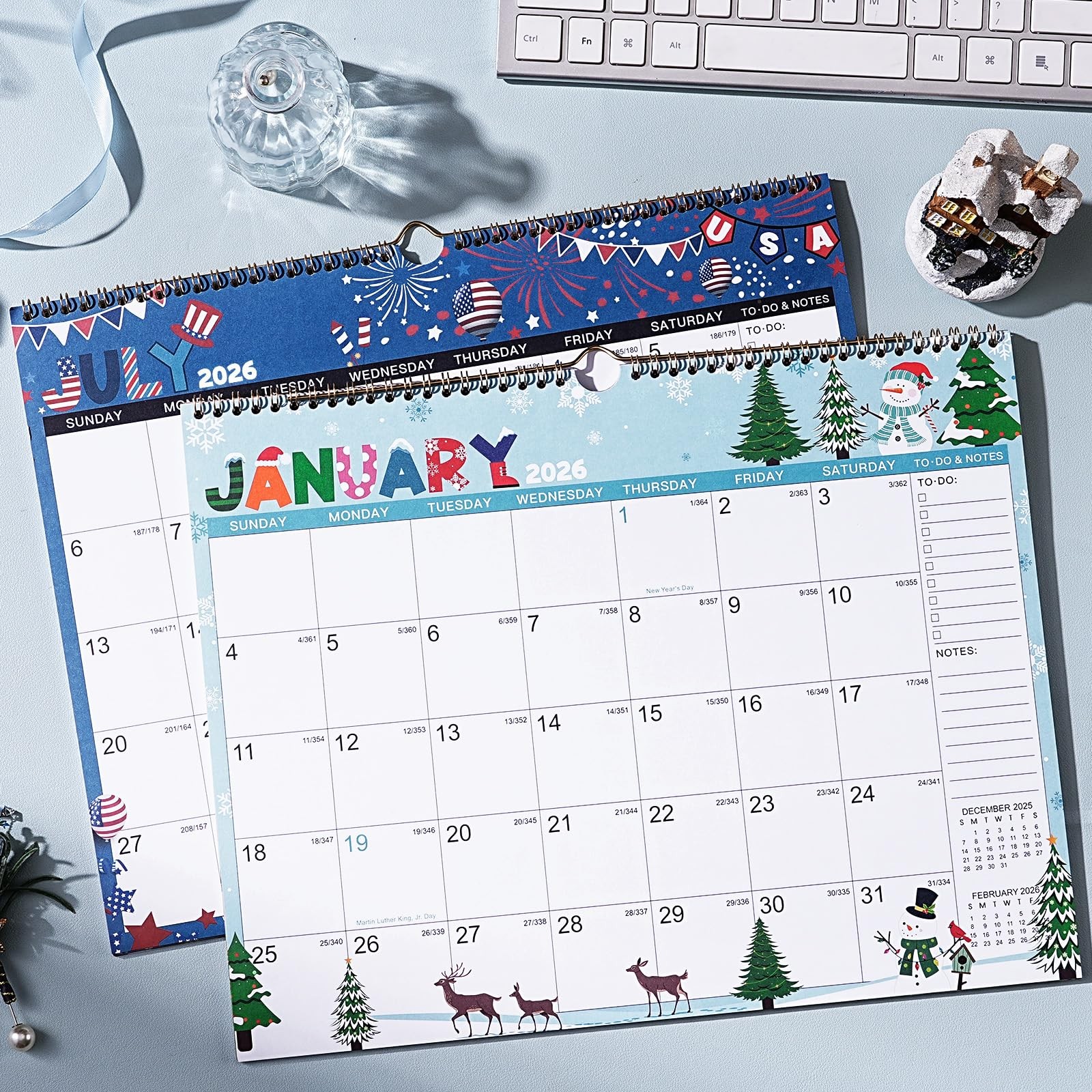 2026 Calendar – 2026 Wall Calendar, January 2026 – 14.8″ x 11.6″, Multicolor