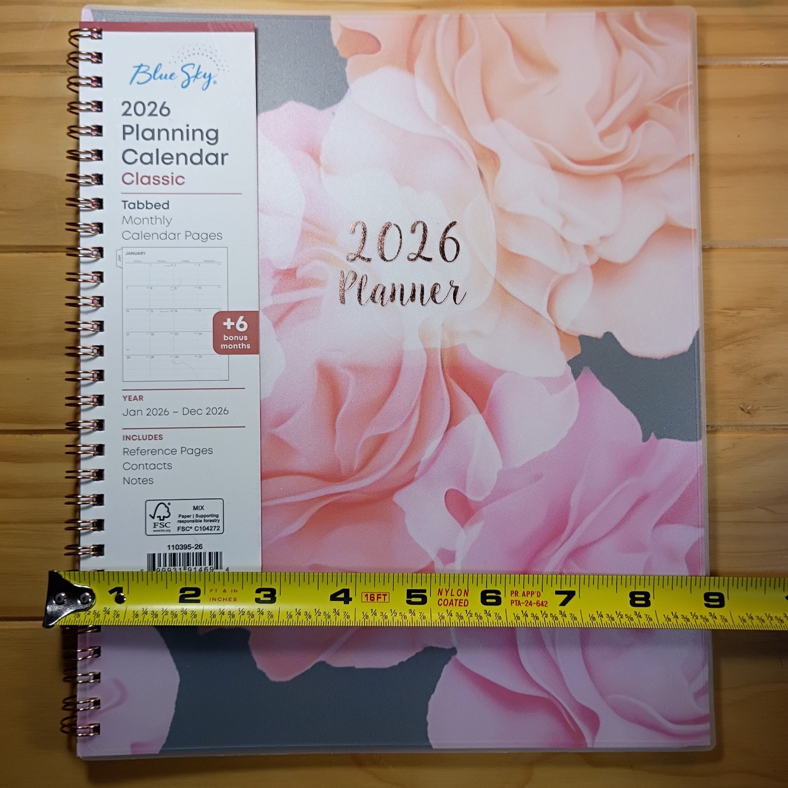 2026 Blue Sky Monthly Planner, 8″ x 10″, Joselyn, January To December New.