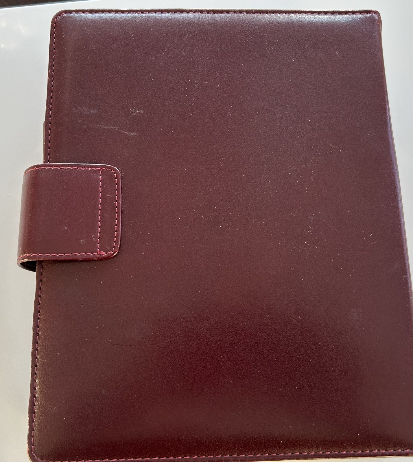 Vintage 1994 Day-Timer Brown Leather 3 Ring Planner Organizer 9.5 X 7