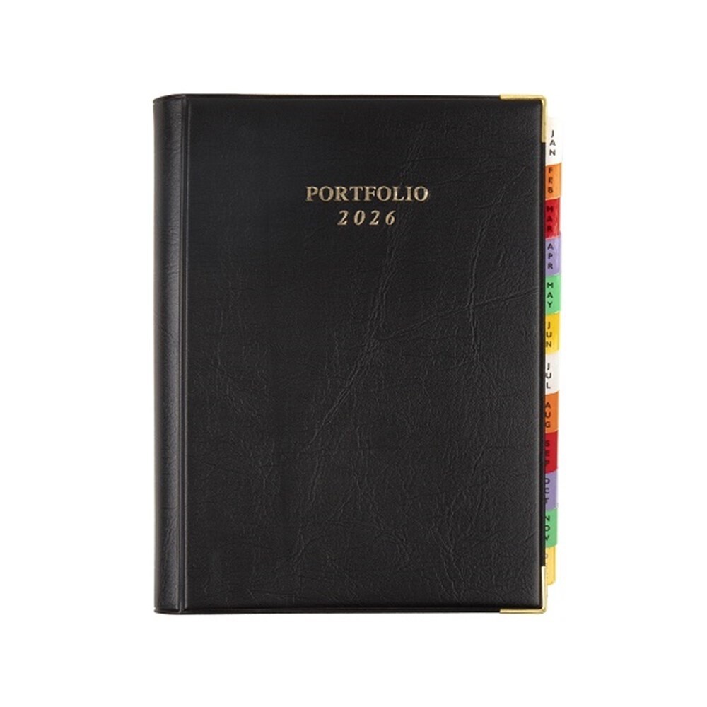 2026 A5 Weekly Diary Compendium Organiser Planner Journal Portfolio PU Leather