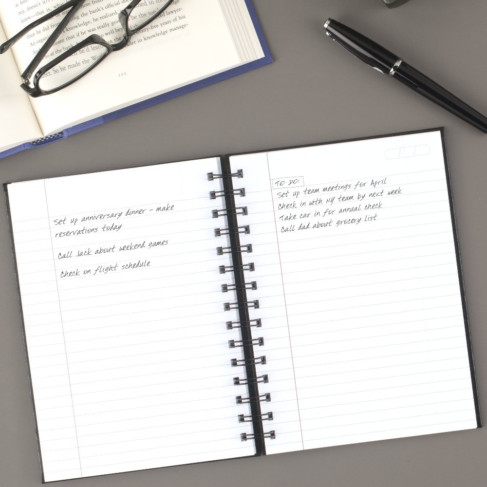 Professional Business Writing Notebook 5×8 Inches Medium Size Black