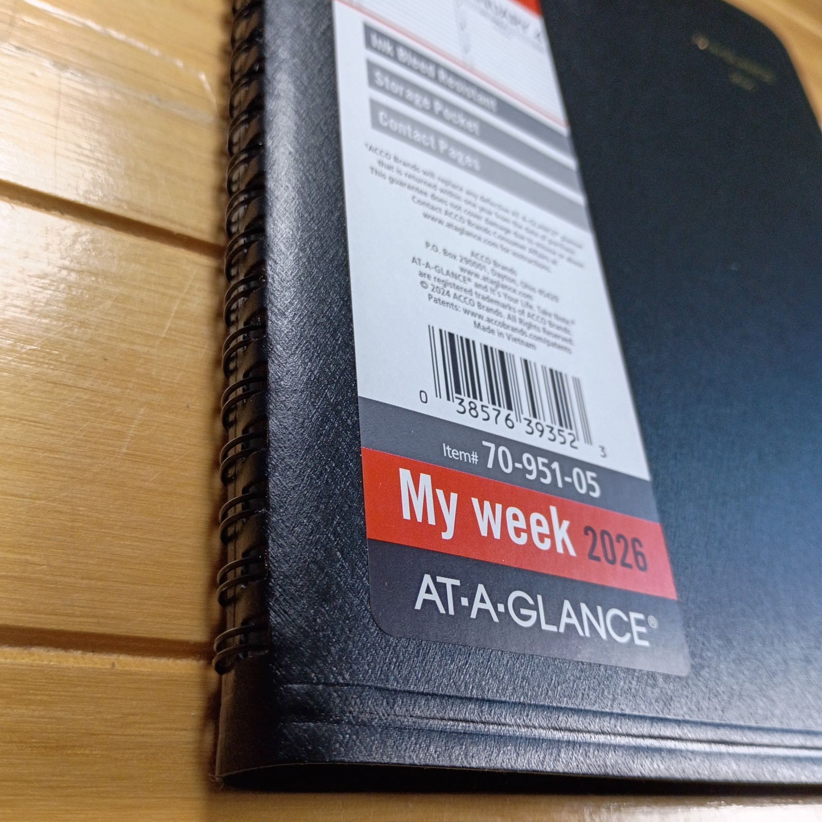 2026 AT-A-GLANCE My Week Item #70-951-05 New.