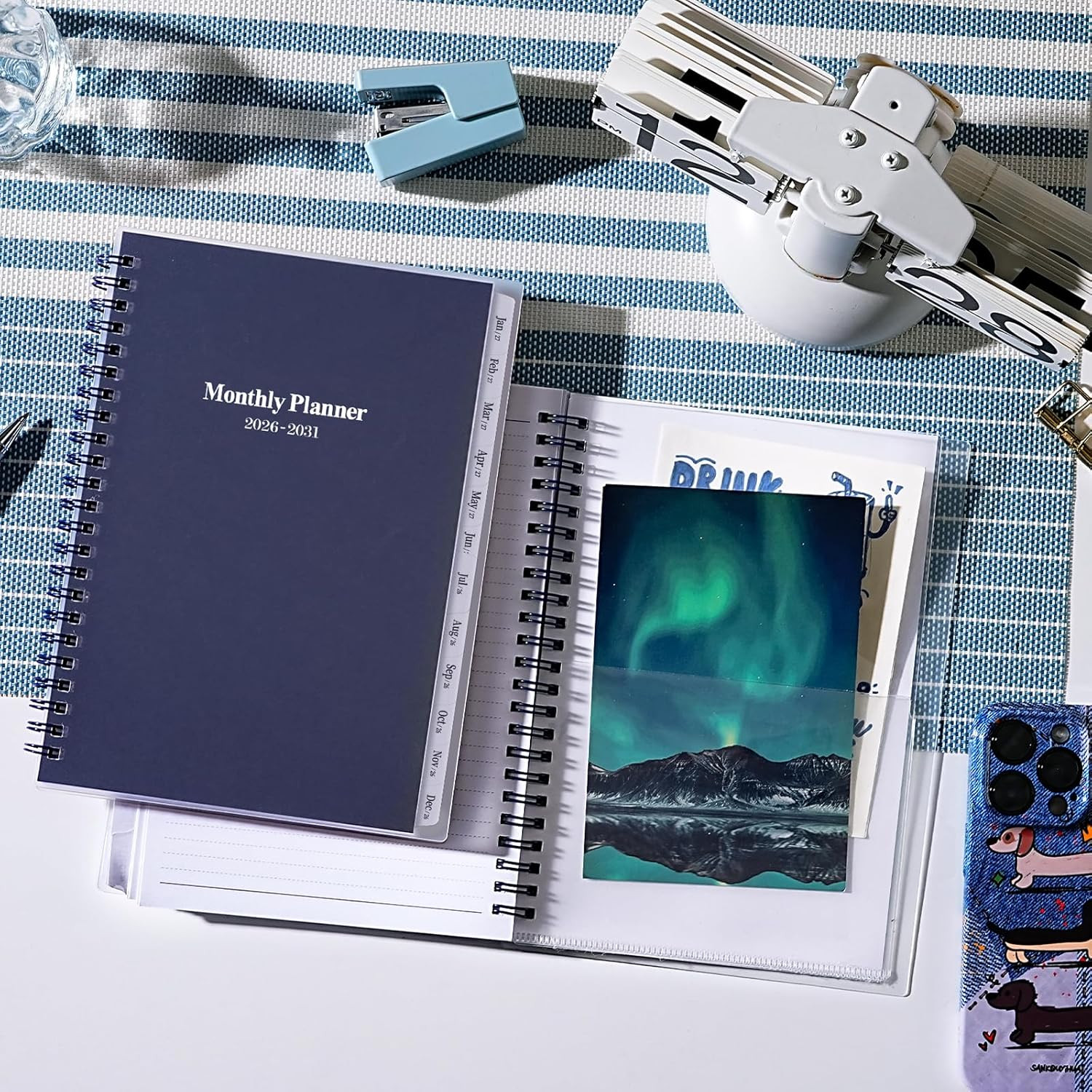5 Year Planner 2026-2030 Monthly Calendar 6.4×8.5 Tabs Pocket Notes Pages New US