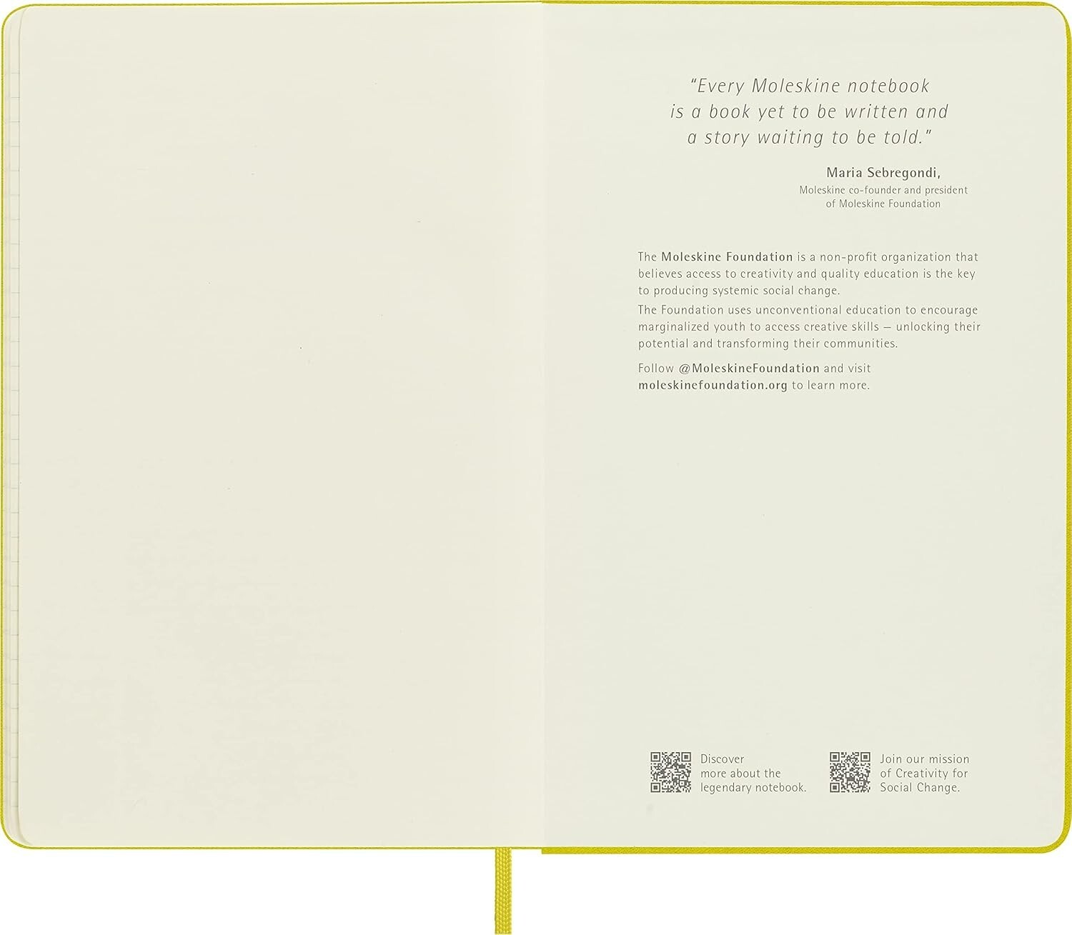 Moleskine YELLOW lined hardcover classic fabric notebook, Large 5 x 8.25 inches