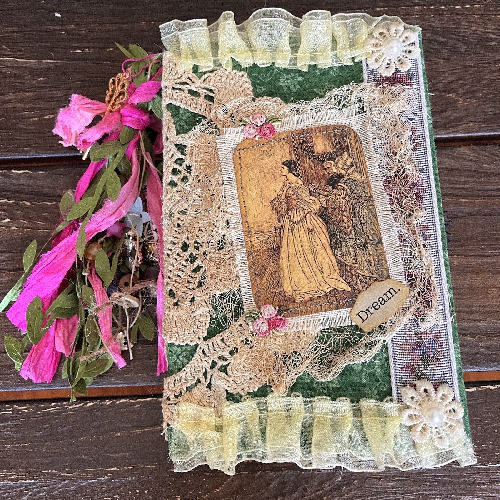 Boho Junk Journal Cottage core Floral Decorated 5 Signatures Hardcover
