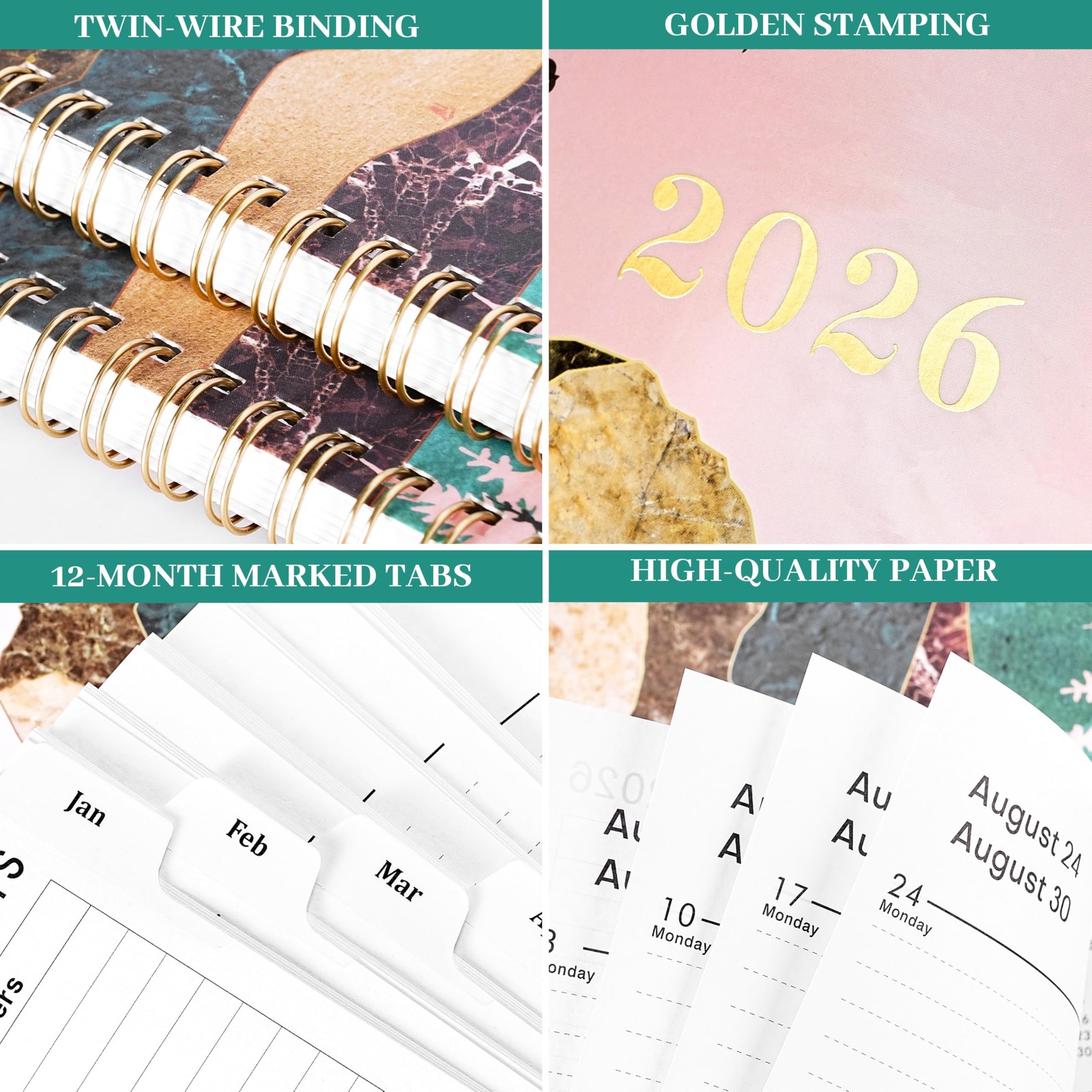 2026 Planner – Planner 2026 Weekly and Monthly, January – December, 8 x 10