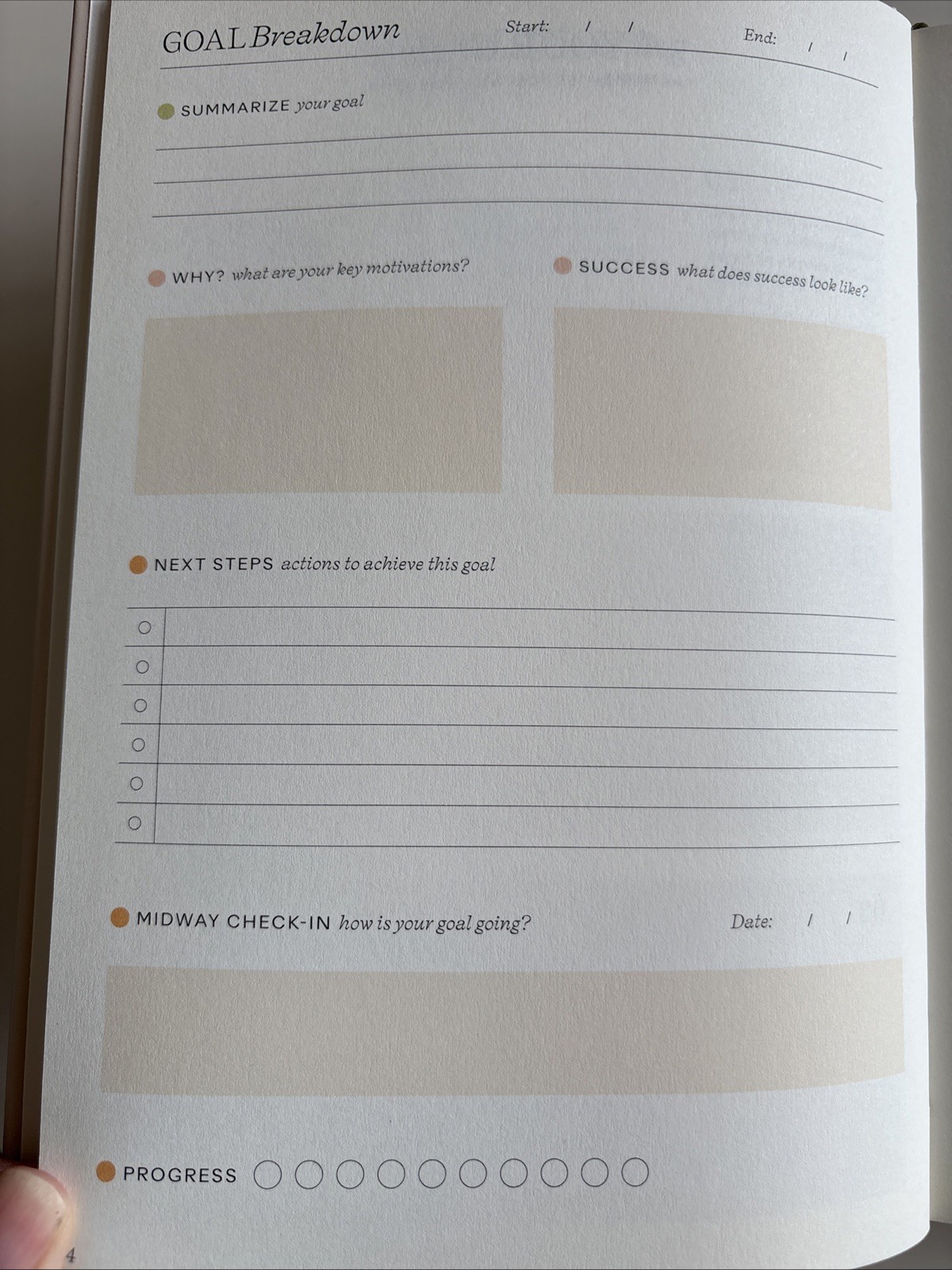 Papier Start Fresh Every Day Productivity Planner Hardcover 192 Pages Organizer￼