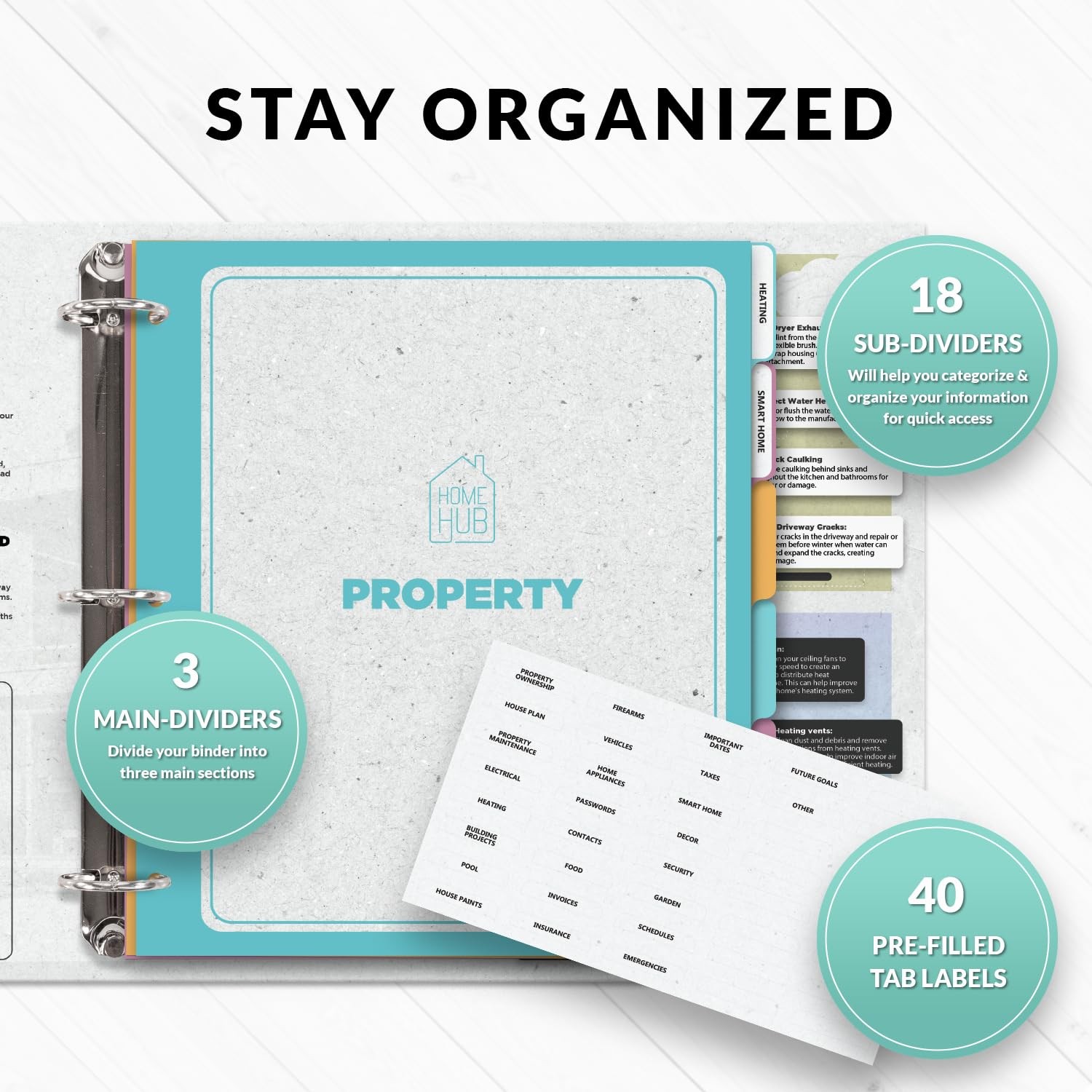 Home Organizer Binder 8.5×11, Household Planner, Organize Your Property & Pos…
