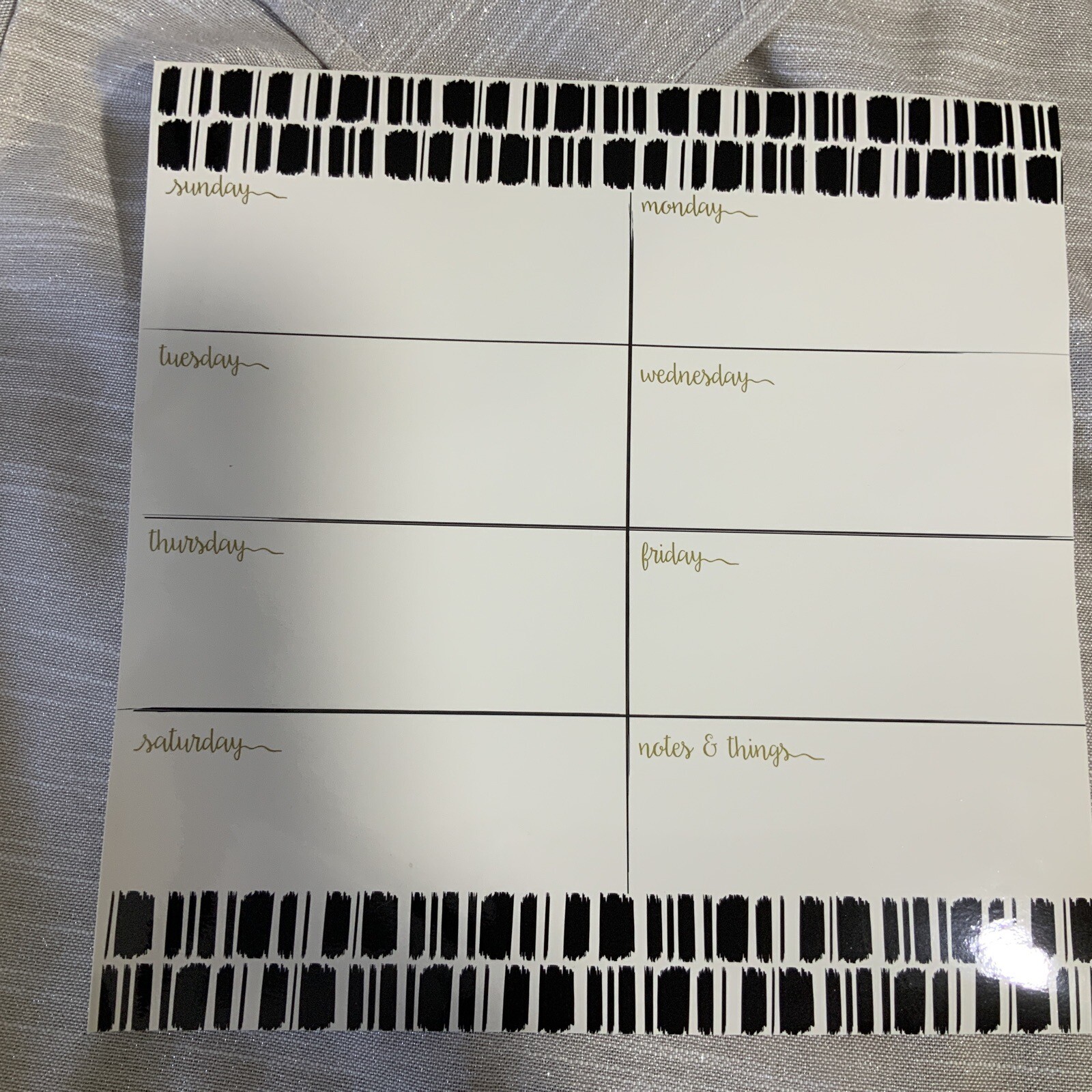 3-Pack Adhesive Blank Square Weekly Notes Dry Erase And Cork Wall Stickers