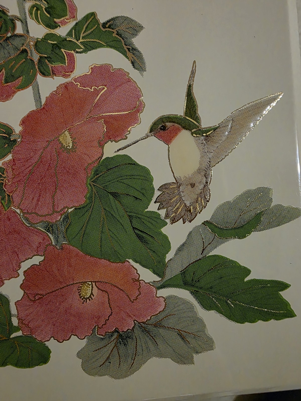 Vintage Otagiri Japan Lacquerware Address Book Hummingbird & Florals