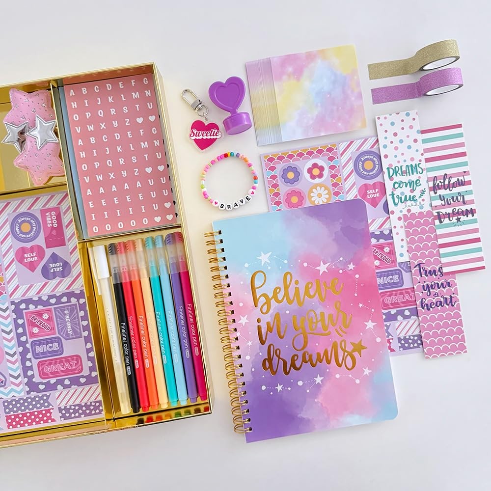 DIY Journal Kit for Girls – 200+PCS Teen Tween Girl Gifts Trendy Stuff, Stock…