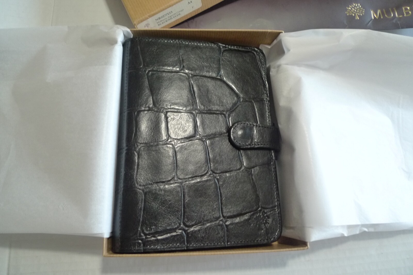 MULBERRY – A6 PLANNER & INSERTS -MADE @ UK – BLACK CONGO LEATHER – RARELY USED