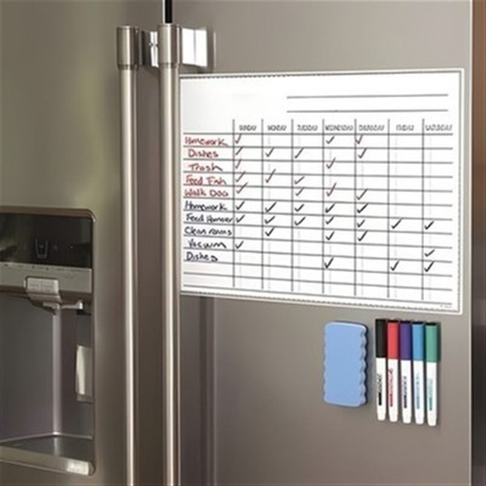 Magnetic Daily Reward Chore Chart Dry Erase for Kids Adults Refrigerator 17×12